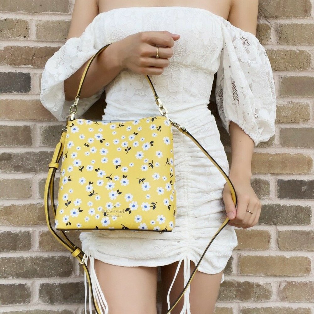NWT Kate Spade Floral Bucket Bag & Crossbody💞 - Picture 5 of 12